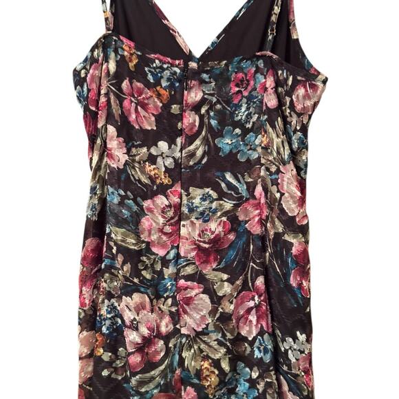 Amanda Uprichard Floral Print Maxi Dress Spaghetti Straps Slit Twist Front - Picture 4 of 10